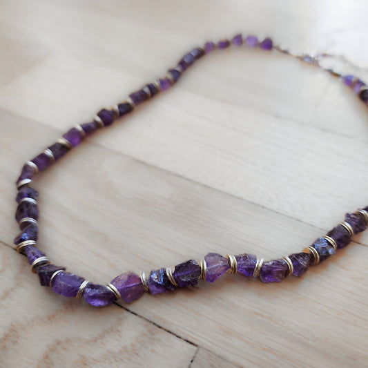 Raw Amethyst Necklace