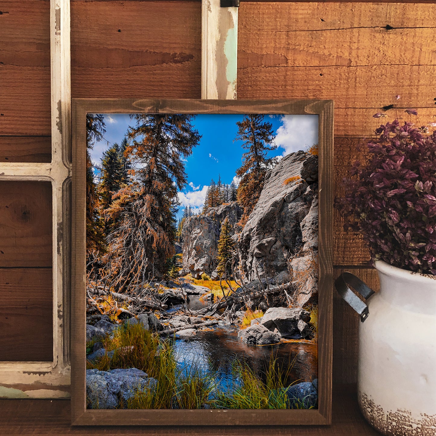 Autumn Stream Art Print (frame not included)