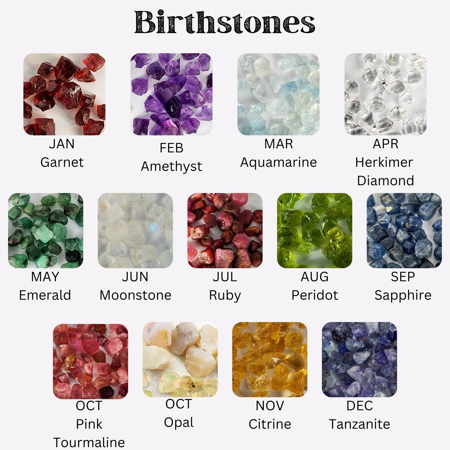 Open Birthstone Ring