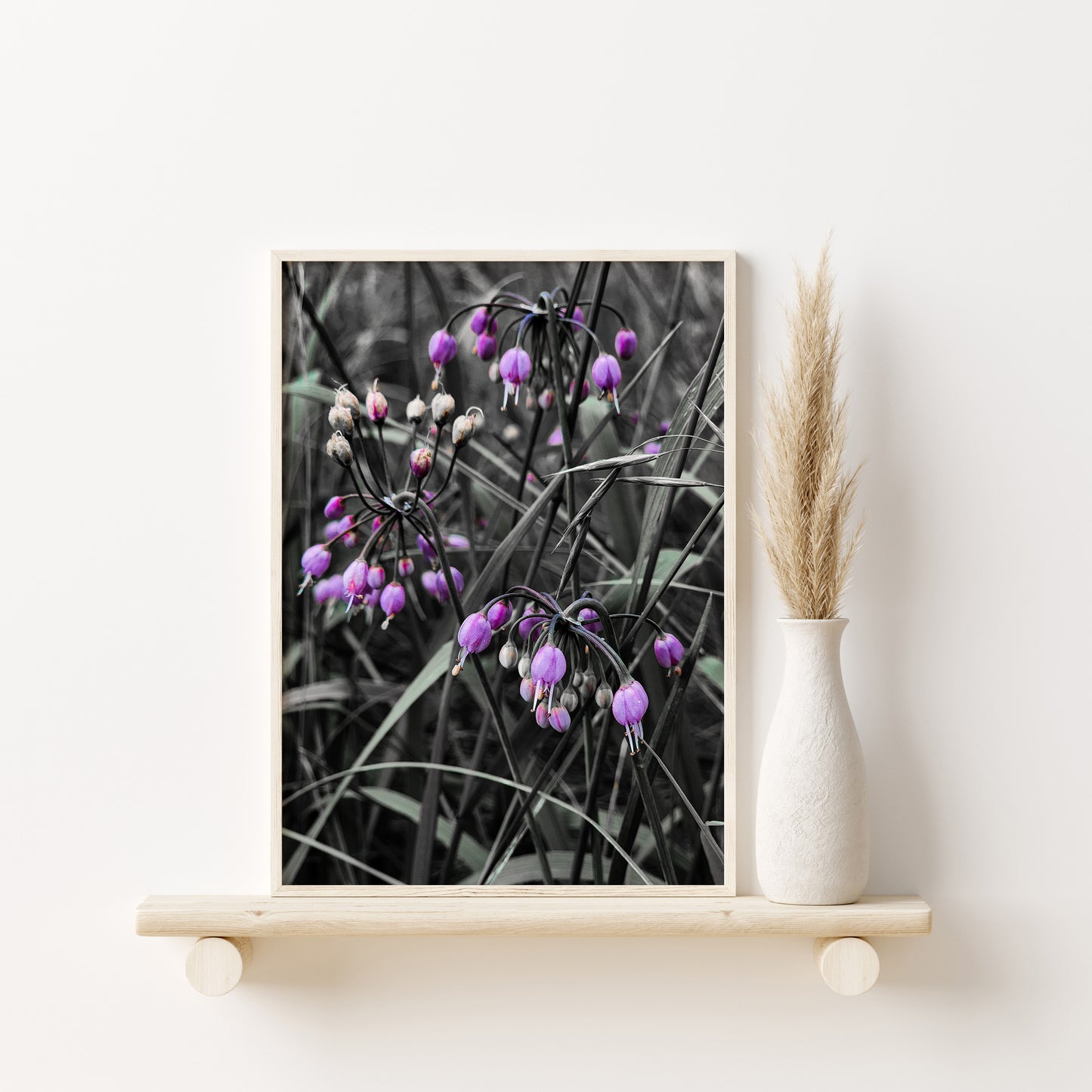 pink flower wall art