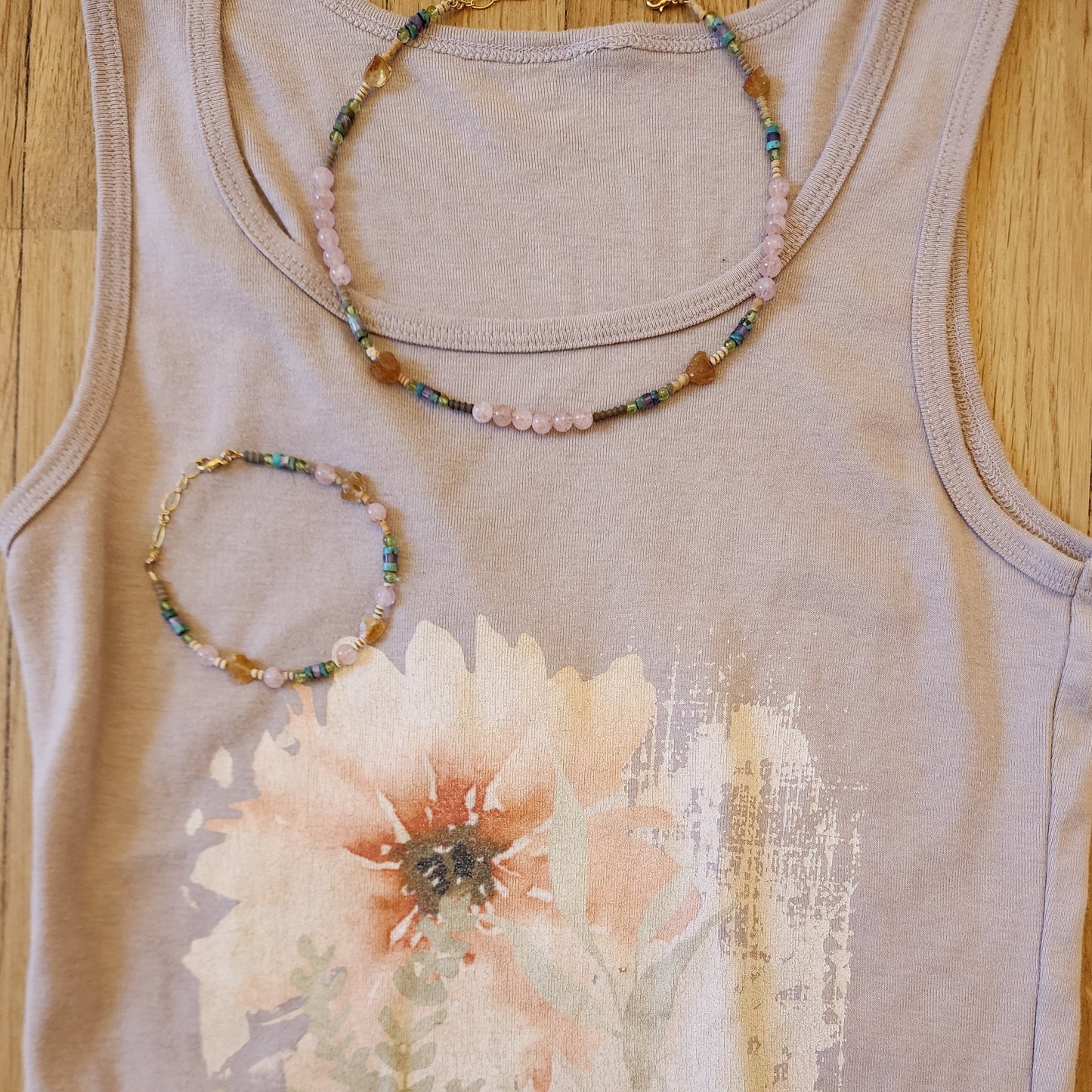 Cactus Flower Necklace (14in-15in)