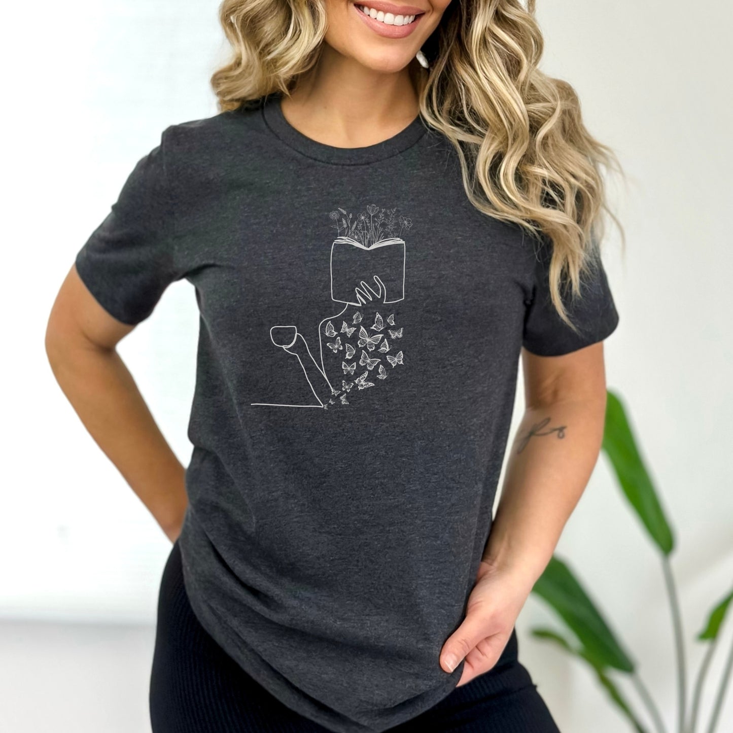 Butterfly Coffee Book T-Shirt