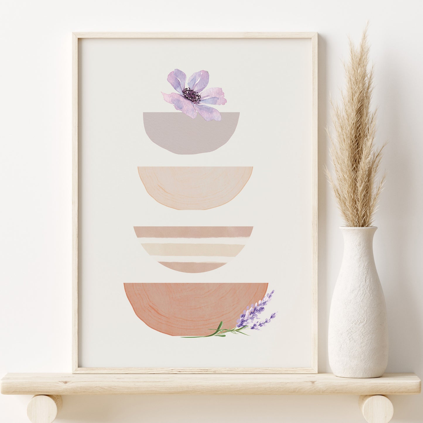 Abstract Lavender Art Print (frame not included)