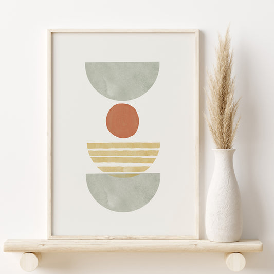 Boho Abstract Art Print (frame not included)