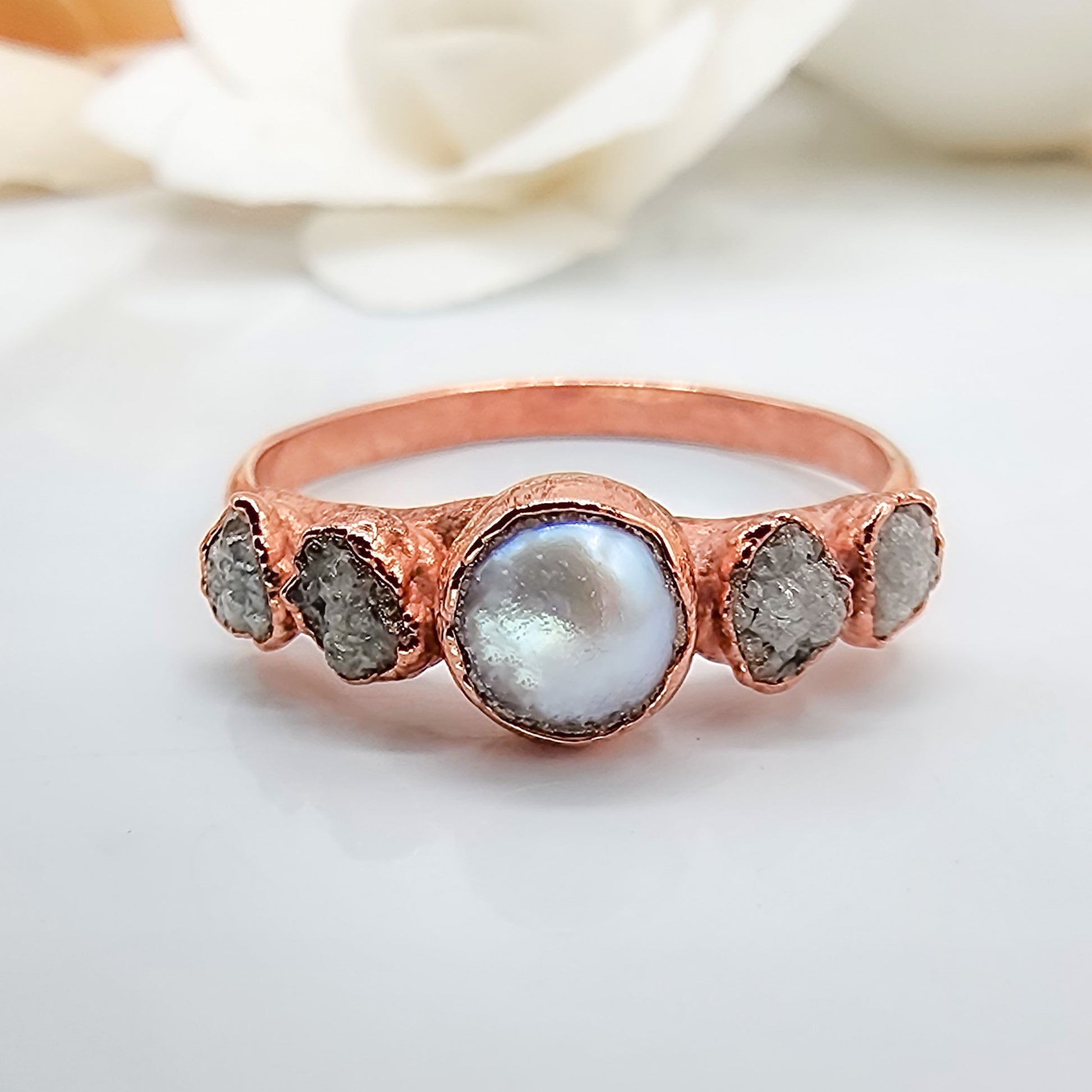 pearl engagement ring