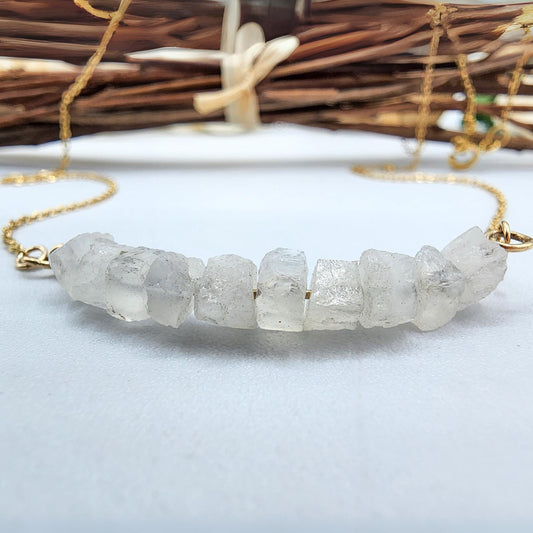 Multi-Stone Raw Moonstone Necklace