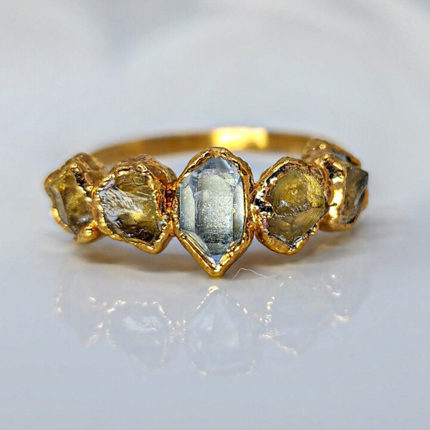 raw citrine ring