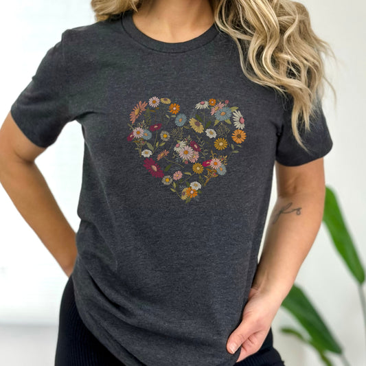 Floral Heart T-Shirt