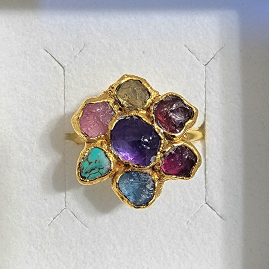 flower birthstone ring