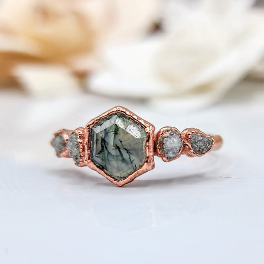 moss agate ring