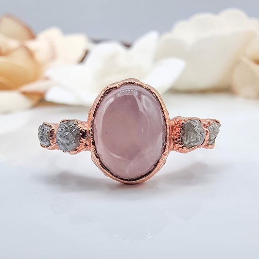 rose quartz ring