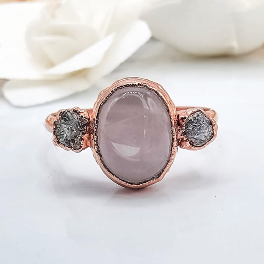 rose quartz ring