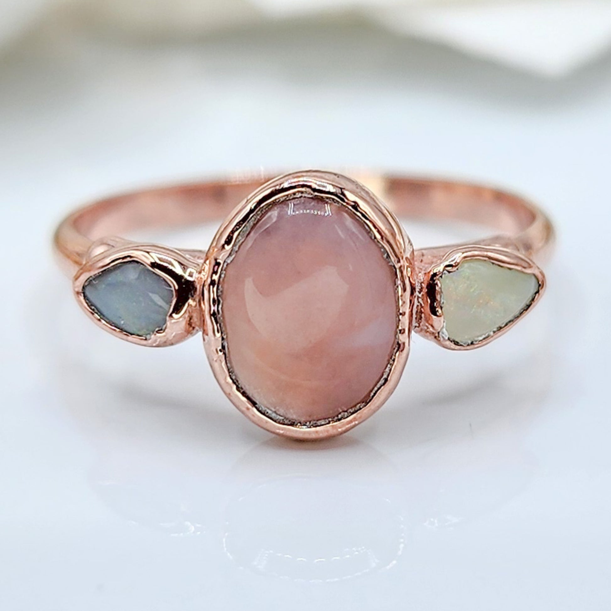 pink opal ring