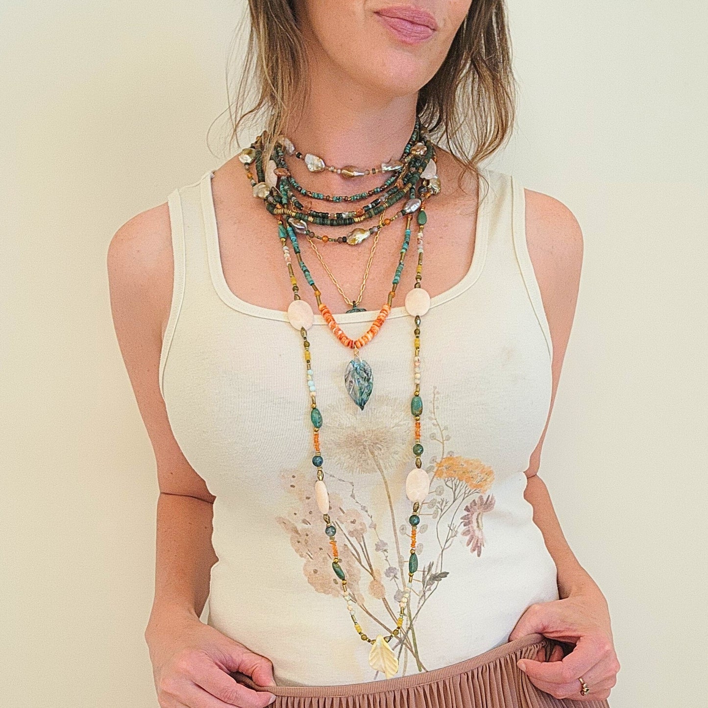 Turquoise Trail Necklace (14in-16in)