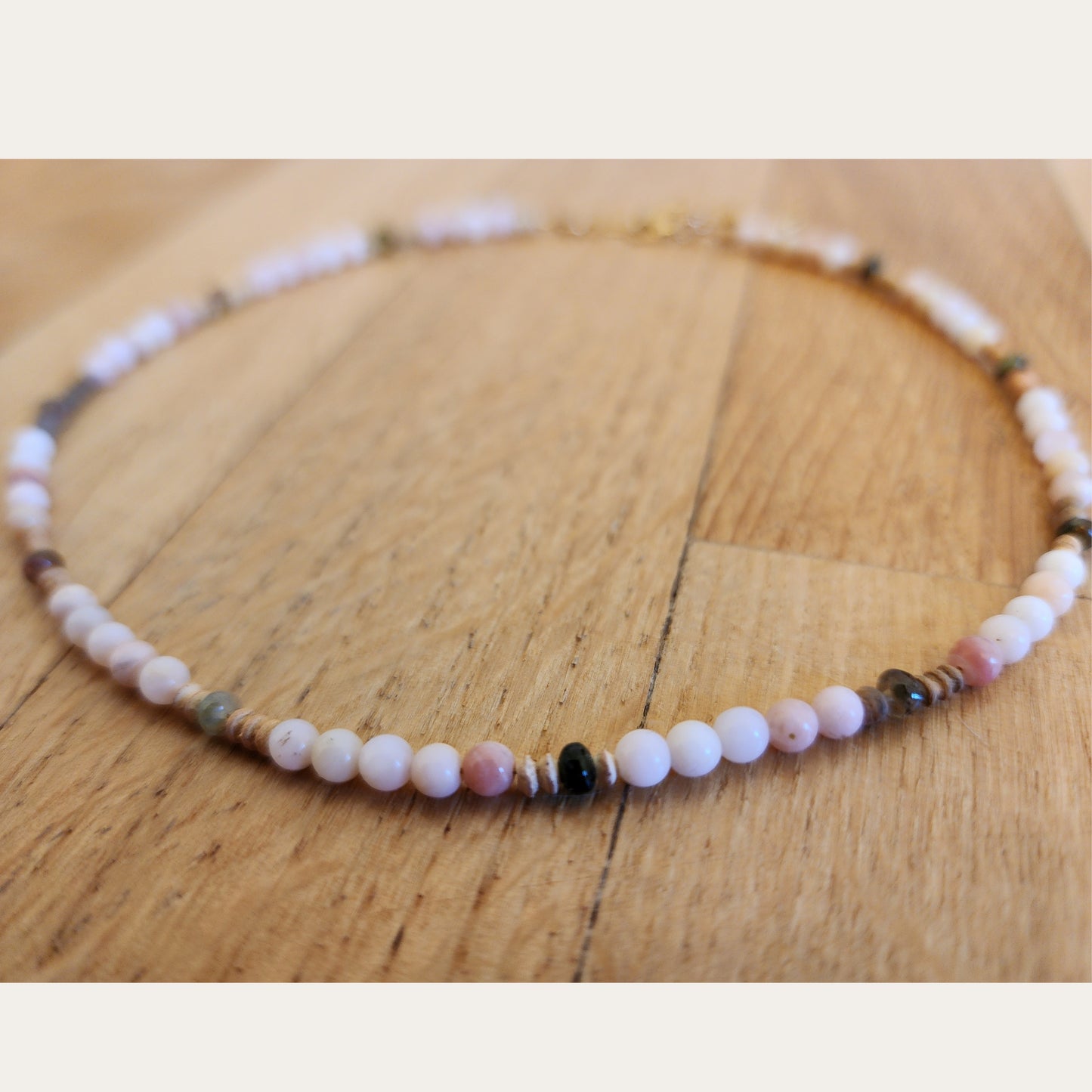 Dusty Pink Peony Necklace (14in-16in)
