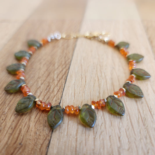 Burnt Orange Tulip Bracelet