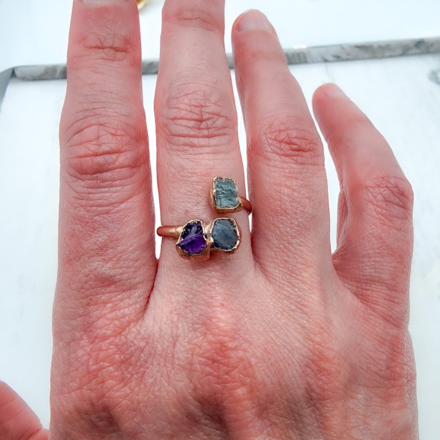 Open Birthstone Ring