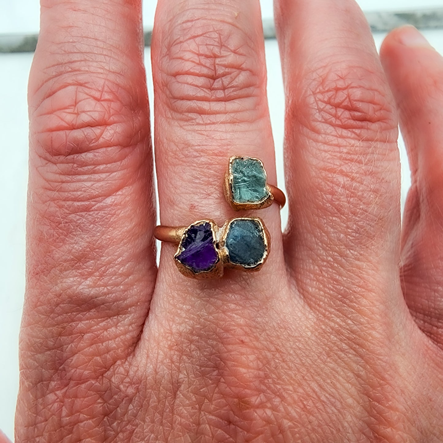 Open Birthstone Ring