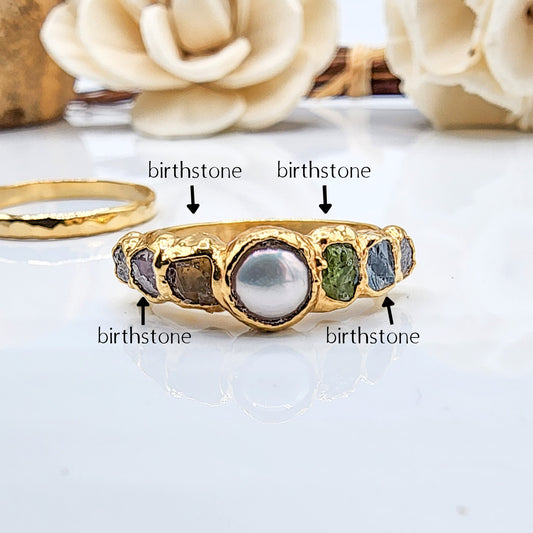 Pearl and Birthstone Ring