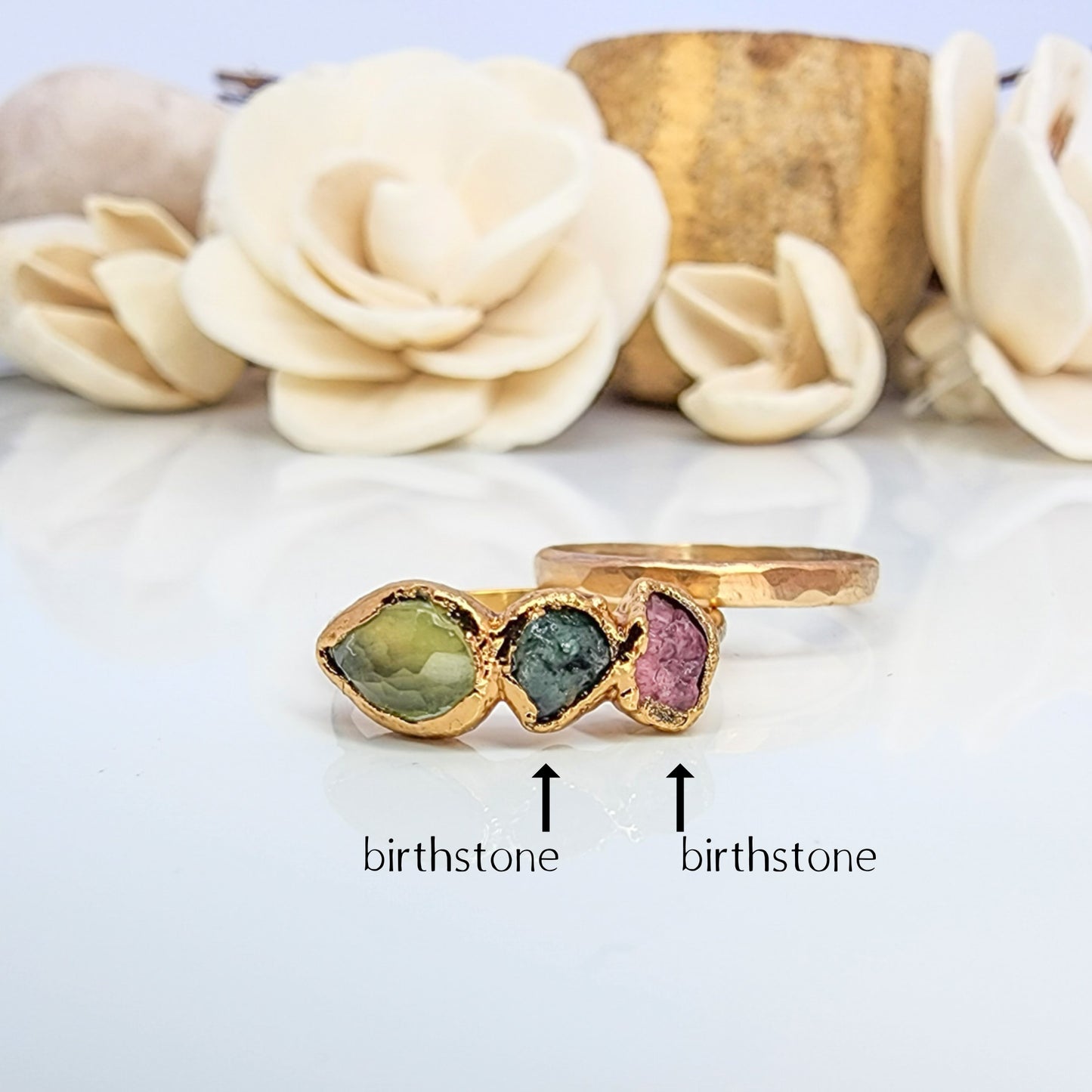 Opal & Birthstone Ring