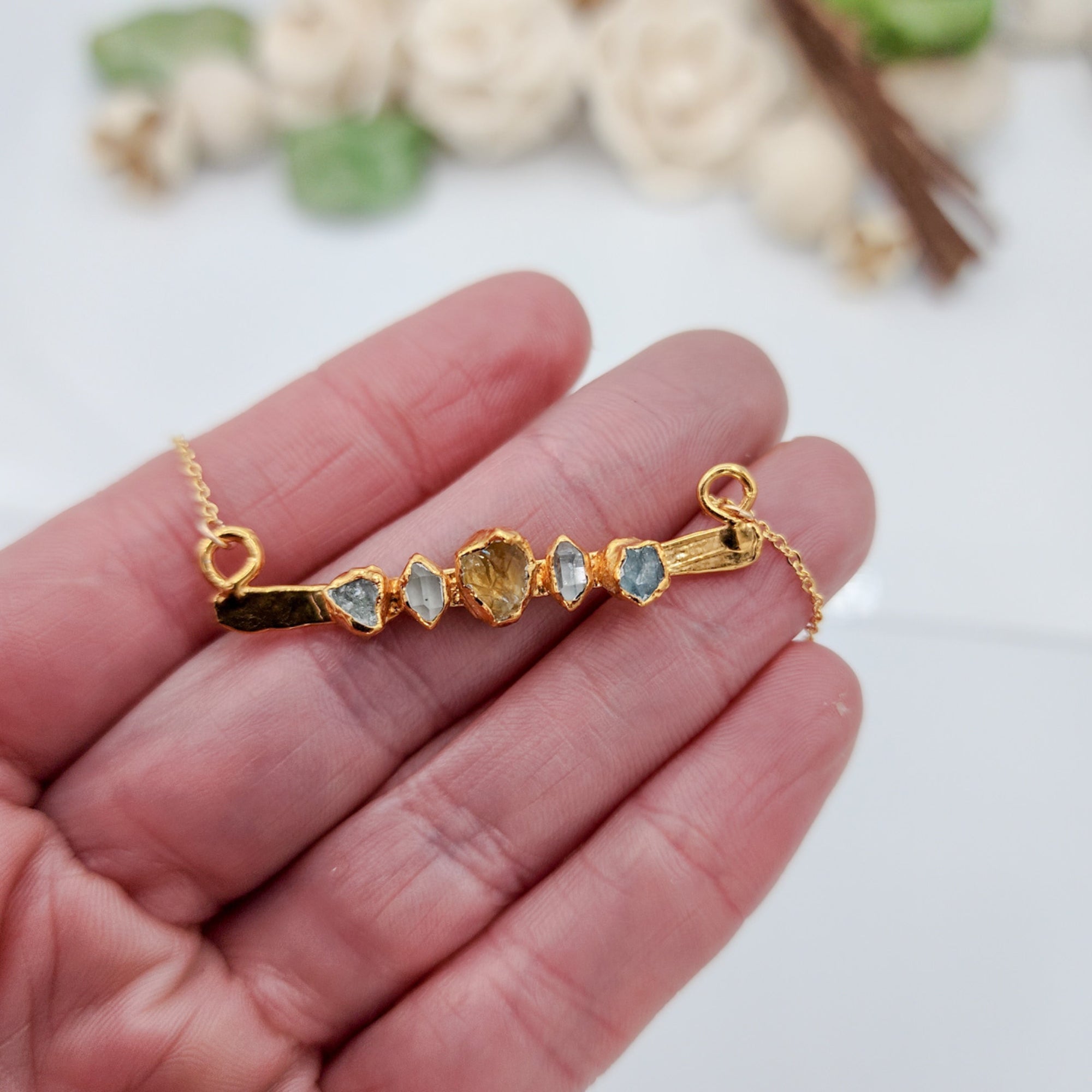 Family Birthstone Necklace for Mom – Abiza