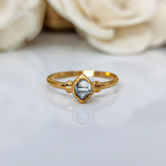 Raw Herkimer Diamond Ring