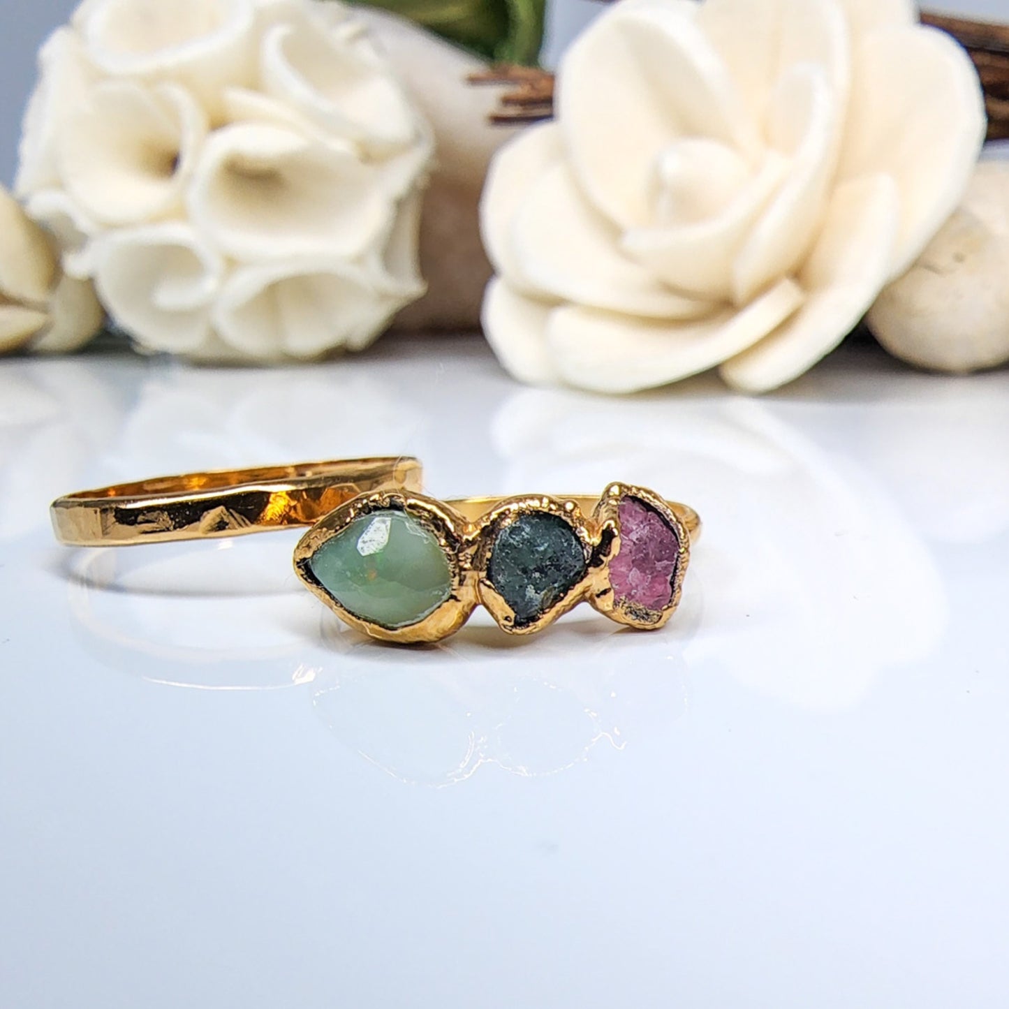 Opal & Birthstone Ring