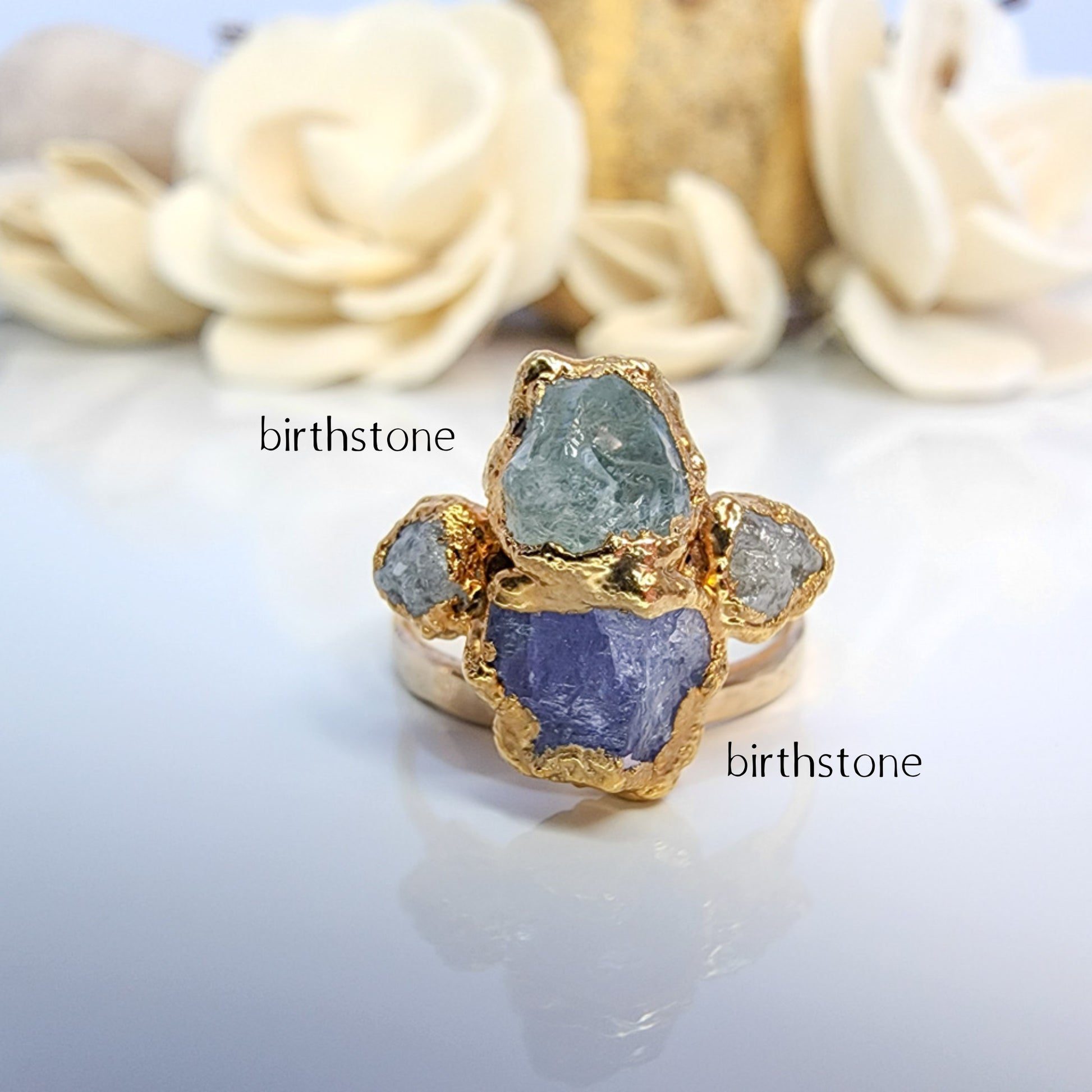 raw birthstone ring